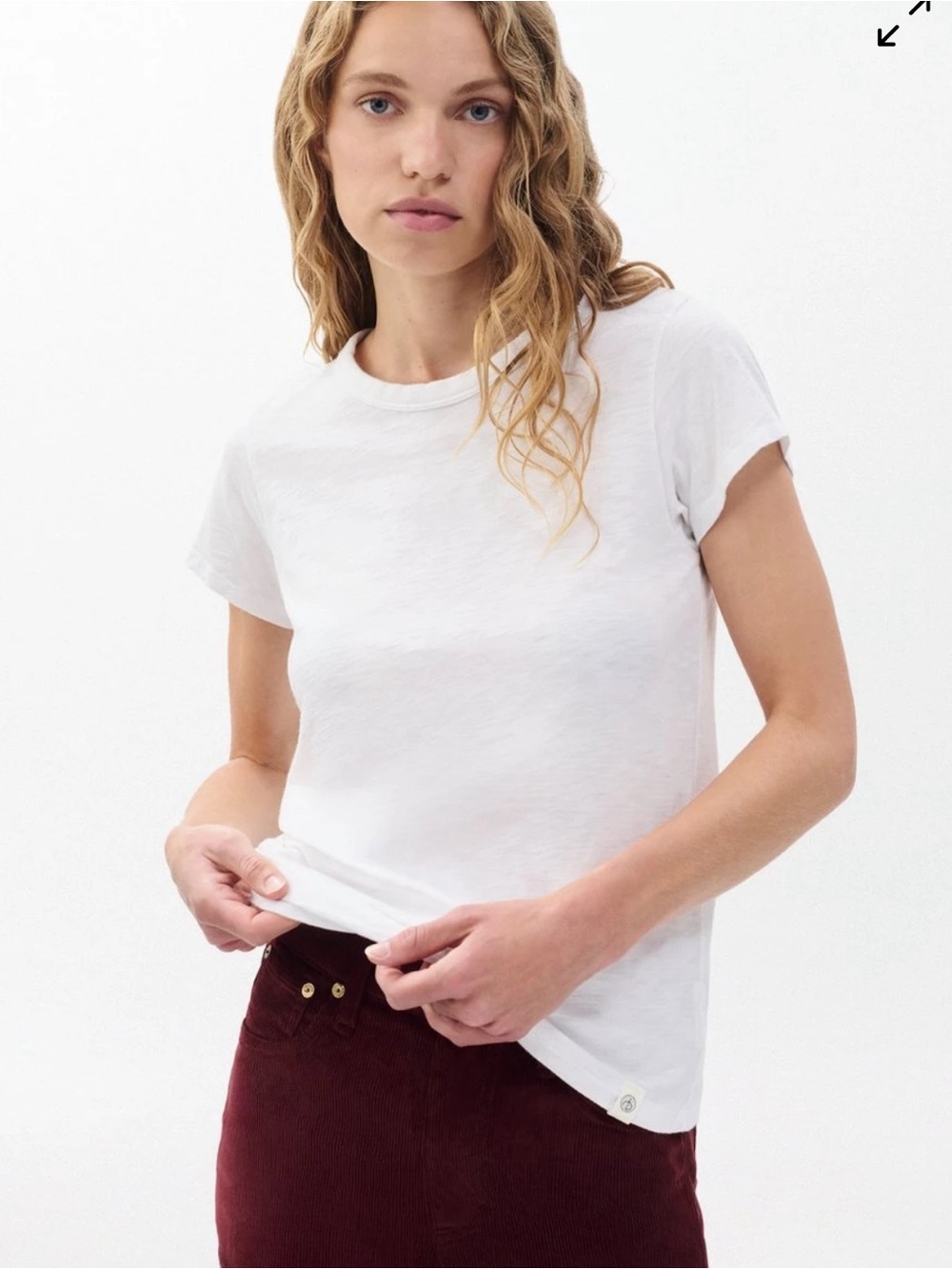 Rag & Bone The Slub Tee cloud blue color size small